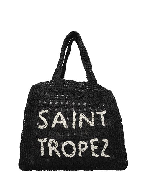 Borsa Saint Tropez in rafia DE SIENA | 1007NERO